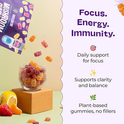 Wellafor™ Mushroom Ashwagandha Gummies (Sales End Today)