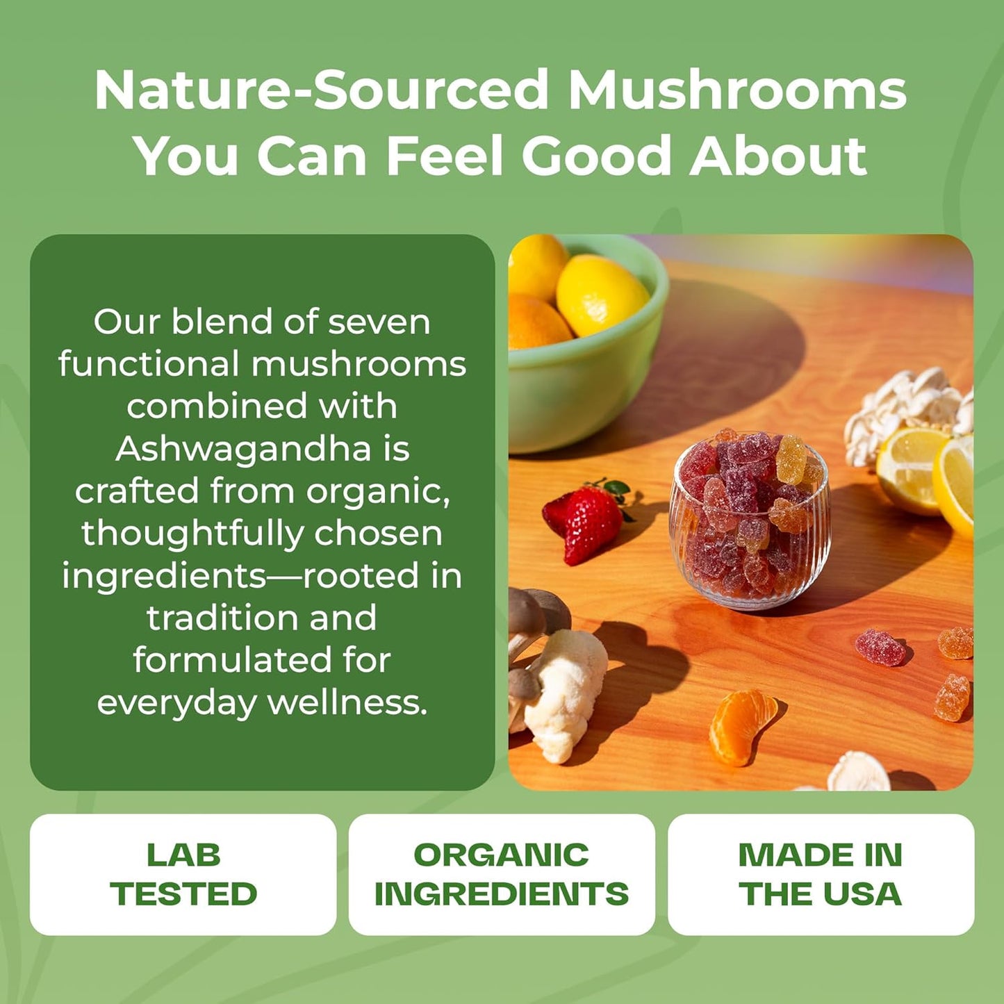 Wellafor™ Mushroom Ashwagandha Gummies