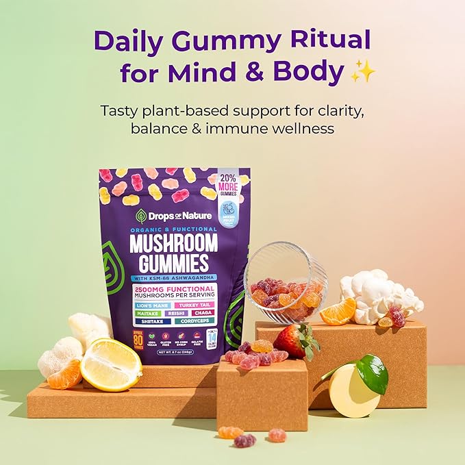 Wellafor™ Mushroom Ashwagandha Gummies