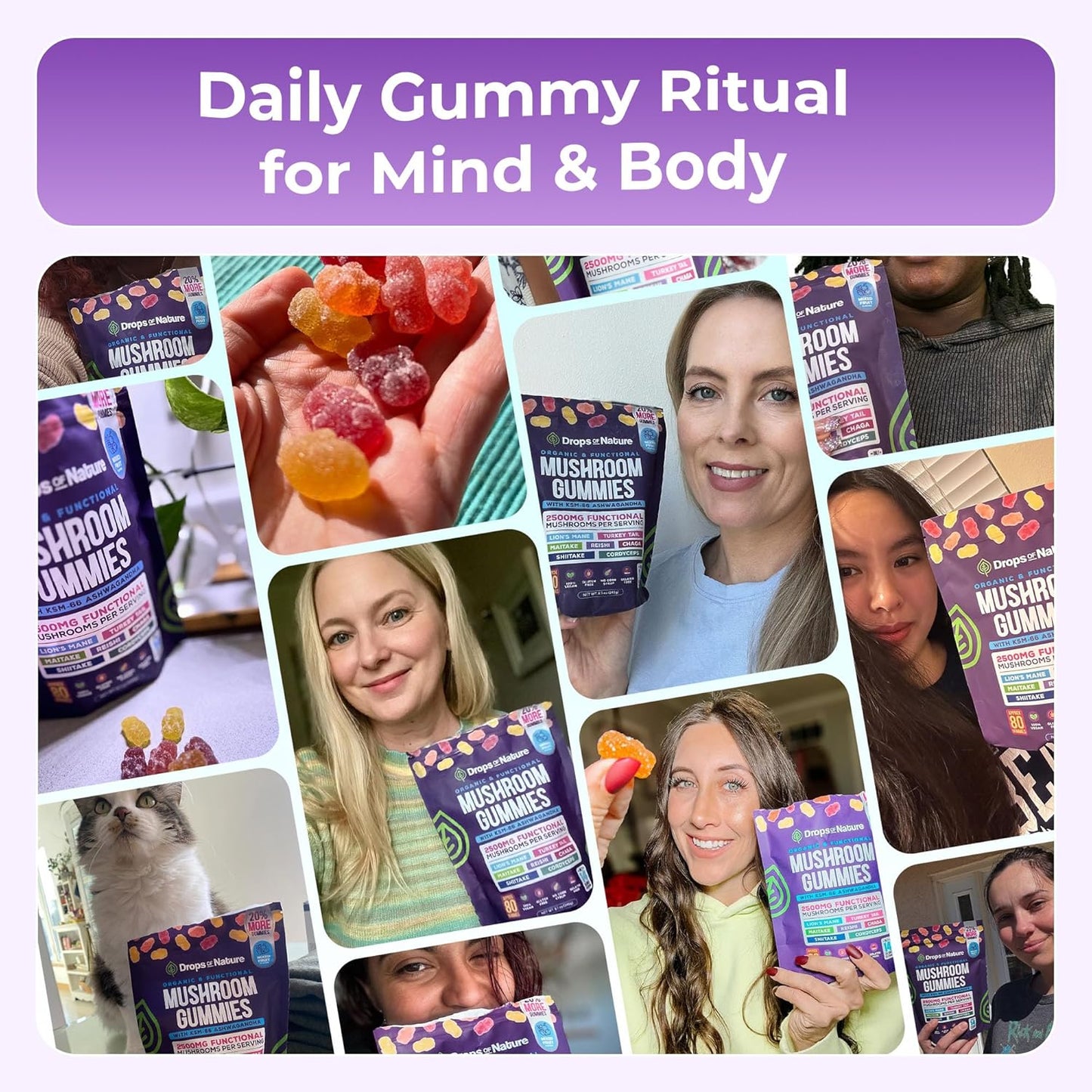 Wellafor™ Mushroom Ashwagandha Gummies