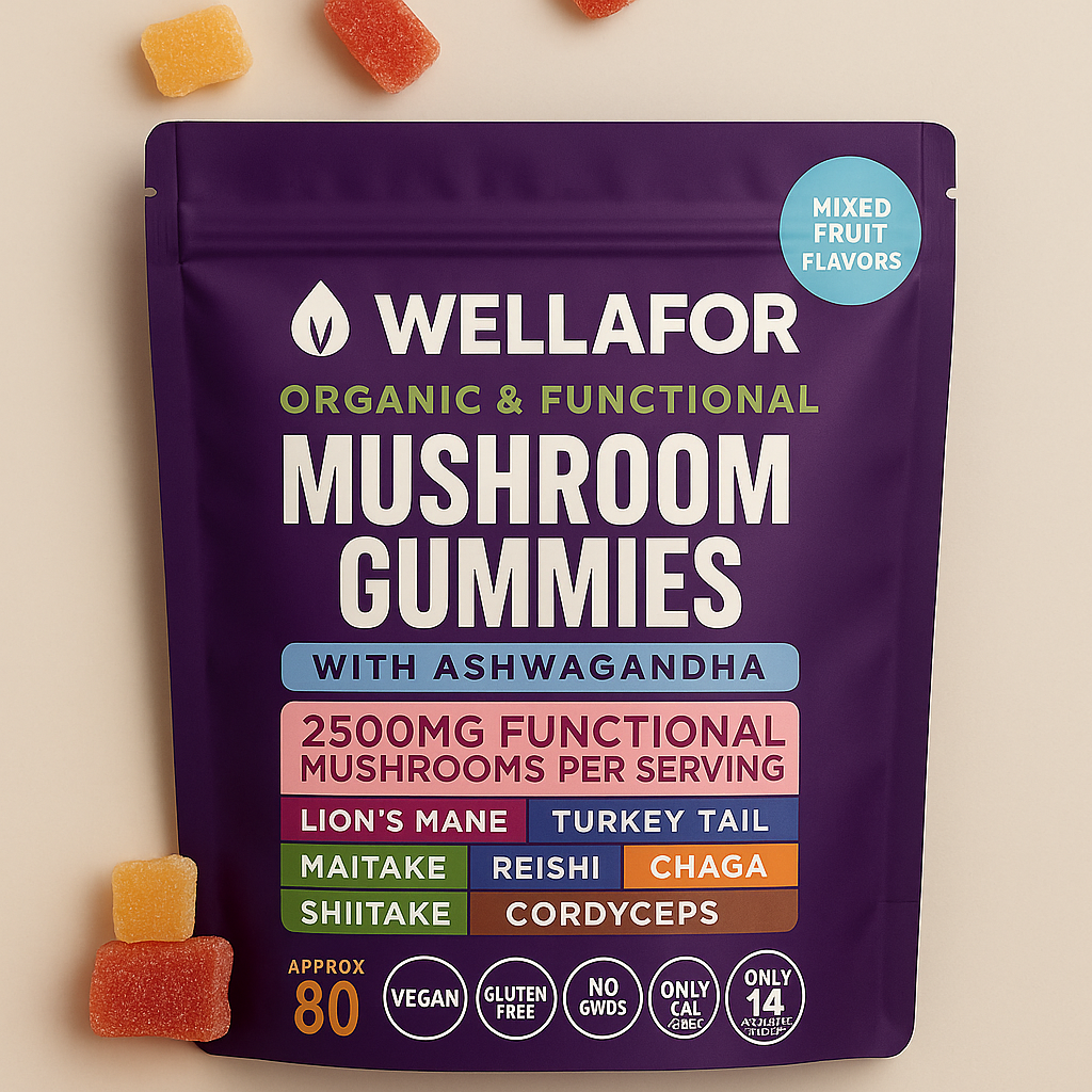 Wellafor™ Mushroom Ashwagandha Gummies
